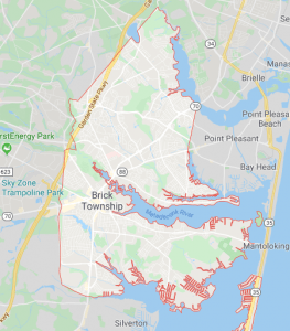 Brick NJ Remodel Contractor Map